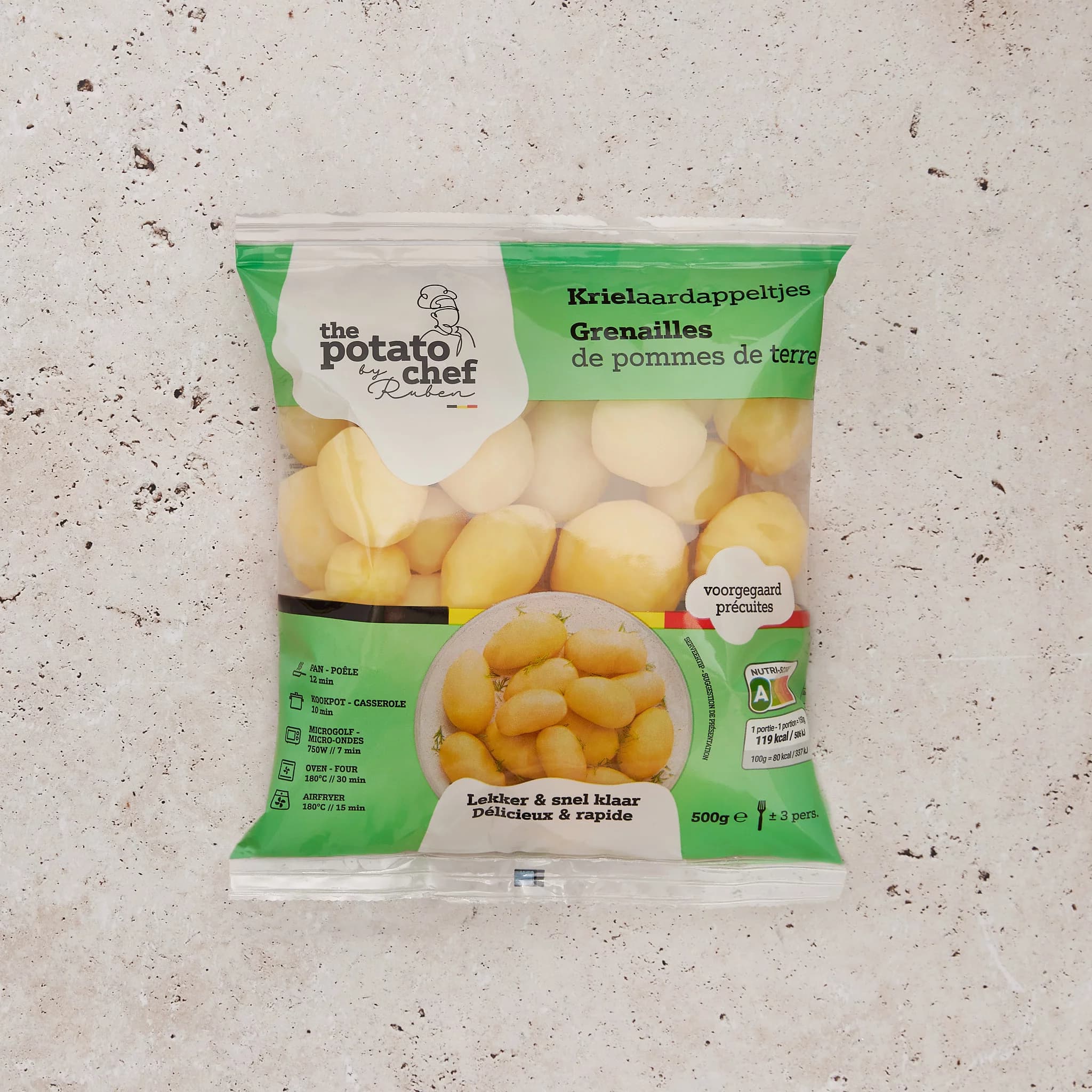 Patate novelle in confezione brandizzata